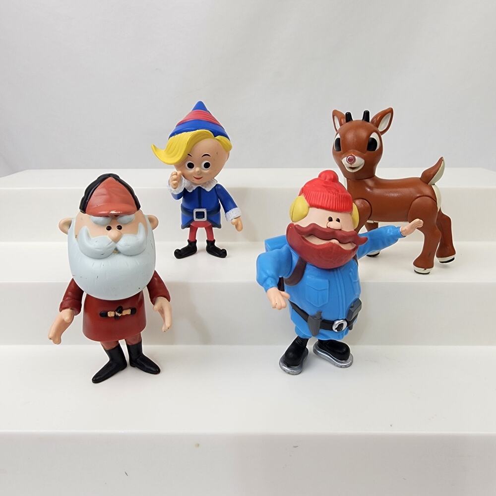 Lot 4 Memory Lane Rudolph Island of Misfit Toys Talking 3.5" Figures Working